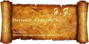 Hernesz Flavián névjegykártya